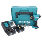 Makita DHG 181 RTJ Pistolet air chaud sans fil 18 V 150 - 550C + 2x batterie rechargeable 5,0 Ah + chargeur + Makpac