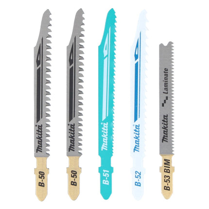 Makita DJV 180 RF1J Scie sauteuse sans fil 18 V + 1x batterie 3,0 Ah + chargeur + 5 pcs. jeu de lames de scie sauteuse + Makpac