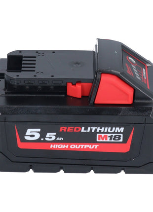 Milwaukee M18 HB 5,5 Kit batterie 2x 18 V 5,5 Ah / 5500 mAh Li-Ion High Output ( 2x 4932464712 ) avec indicateur de charge