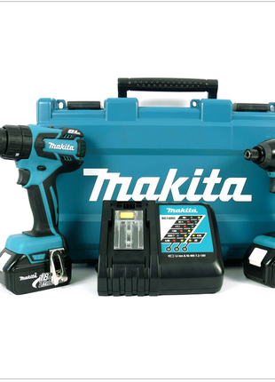 Makita DLX 2007 18 V Kombi-Set DHP 459 / DTD 129 inkl. 2x Li-Ion 3,0 Ah Makita Akku und Makita-Ladegerät und Werkzeugkoffer - Toolbrothers