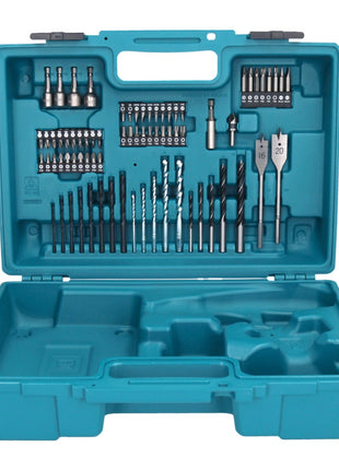 Makita DDF 484 RFX1 Akku Bohrschrauber 18 V 54 Nm + 2x Akku 3,0 Ah + Ladegerät + 74 tlg. Zubehörset + Koffer