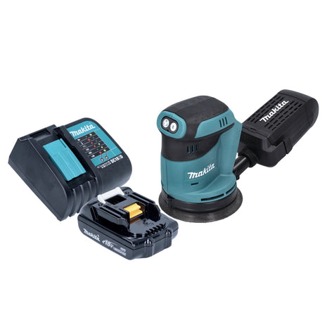 Makita DBO 180 SY1 Akku Exzenterschleifer 18 V 125 mm + 1x Akku 1,5 Ah + Ladegerät - Toolbrothers