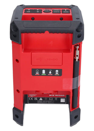 Milwaukee M12 RCDAB+-0 Radio chargeur DAB+ sans fil 12V Solo - sans batterie, sans chargeur (4933472114)