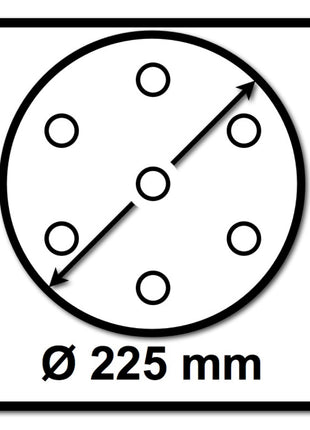 Festool STF D225/128 P80 GR/25 Schleifscheibe P80 225 mm 25 Stk. ( 205655 ) für Langhalsschleifer PLANEX LHS 2 225 EQ(I), PLANEX 225 EQ, PLANEX LHS-E 225 easy - Nachfolger von 499636 - Toolbrothers