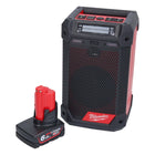 Milwaukee M12 RCDAB+-601 radio de batería DAB+ 12 V + 1x batería 6,0 Ah - sin cargador