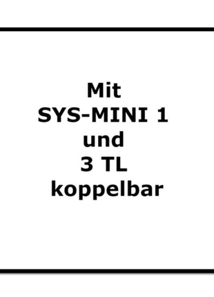 Festool T-LOC SYS MINI 1 TL TRA MINI Systainer 3 Stk. ( 3x 203813 ) Kleinteile Koffer transparenter Deckel koppelbar mit SYS-MINI 1 und 3 TL - Toolbrothers