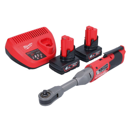 Milwaukee M12 FIR38LR-402 Batterie cliquet long 12 V 75 Nm 3/8'' 1/4'' + 2x batterie 4,0 Ah + kit chargeur