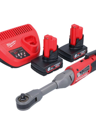 Milwaukee M12 FIR38LR-602 cliquet à batterie long 12 V 75 Nm 3/8" + 2x batterie 6,0 Ah + chargeur