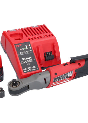 Cliquet à batterie Milwaukee M12 FIR38-301 12 V 75 Nm 3/8" 1/4" + 1x batterie 3,0 Ah + chargeur