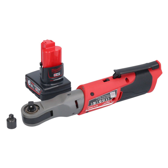Milwaukee M12 FIR38-601 Clé à cliquet sans fil 12 V 75 Nm 3/8'' 1/4'' + 1x batterie 6,0 Ah - sans chargeur