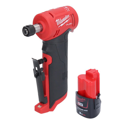 Milwaukee M12 FDGA-301 Meuleuse droite coudée 12 V 6 / 8 mm Brushless + 1x batterie 3,0 Ah - sans chargeur