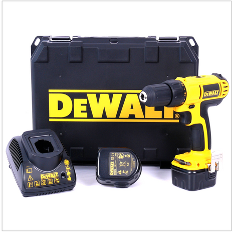 DEWALT DC 740 KA 12 V 1,3Ah NiCd Akku Bohrschrauber inkl. 2x 12 V 1,3 Ah Akku, Ladegerät und Werkzeugkoffer - Toolbrothers