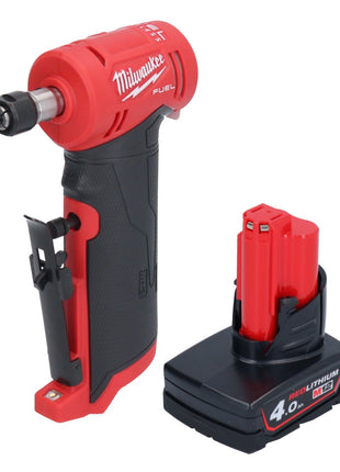 Milwaukee M12 FDGA-401 Meuleuse droite inclinée 12 V 6 / 8 mm Brushless + 1x batterie 4,0 Ah - sans chargeur