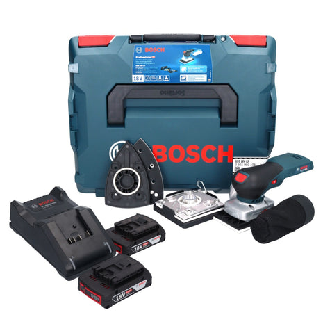 Bosch GSS 18V-13 Ponceuse vibrante sans fil 18 V + 2x batterie 2,0 Ah + chargeur + L-BOXX