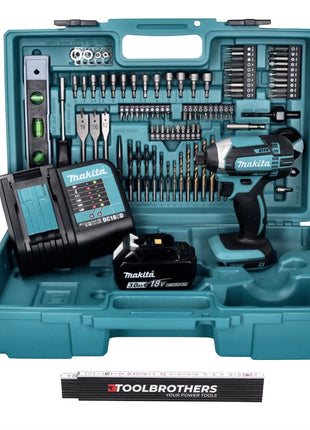 Toolbrothers Mât articulé + DTD 152 SFX5 Clé à choc sans fil 18 V 165 Nm + 1x batterie 3,0 Ah + chargeur + 101 pcs. d'accessoires + Coffret