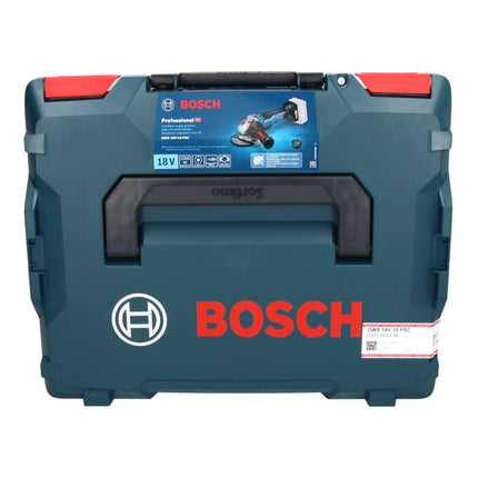 Bosch GWS 18V-10 PSC Professional Meuleuse angulaire sans fil 18 V 125 mm Brushless + 1x batterie ProCORE 8,0 Ah + chargeur + L-Boxx