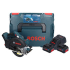 Bosch GKM 18V-50 Professional Scie circulaire portative métal sans fil 18 V 136 mm Brushless + 2x batterie ProCORE 8,0 Ah + chargeur + L-Boxx