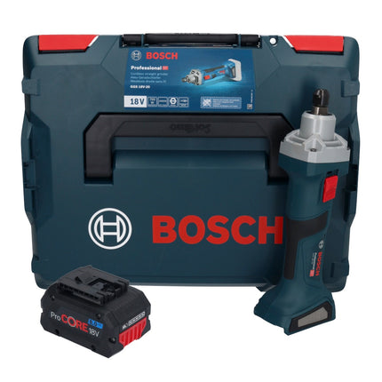 Bosch GGS 18V-20 Meuleuse droite sans fil 18 V Brushless + 1x batterie ProCORE 8,0 Ah + L-BOXX - sans chargeur