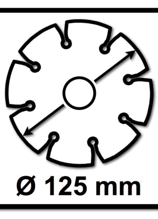 Bosch Standard for Universal Diamanttrennscheibe 125 x 22,23 mm 10 Stk. ( 2608615060 ) für Beton, Stahl-Beton, Back-, Kalk- und Sand-Stein