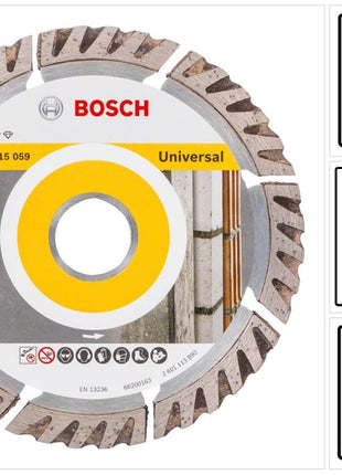 Bosch Standard for Universal Diamanttrennscheibe 125 x 22,23 mm 10 Stk. ( 2608615060 ) für Beton, Stahl-Beton, Back-, Kalk- und Sand-Stein