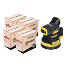 DeWalt DCW 210 N Akku Exzenterschleifer 18 V 125 mm Brushless Solo + 4x Toolbrothers TURTLE Schleifscheiben Set - Toolbrothers