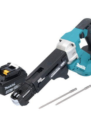 Makita DFR 551 T1 Akku Magazinschrauber 18 V 25 - 55 mm Brushless + 1x Akku 5,0 Ah - ohne Ladegerät - Toolbrothers