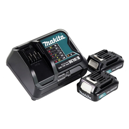 Makita CLX 237 SAJ Kit spécial batterie DF 333 D Perceuse-visseuse à percussion sans fil + JV 101 D Scie sauteuse sans fil + 2x batterie 2,0 Ah + chargeur + Makpac