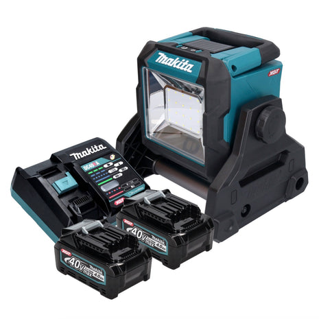 Makita ML003GM201 Projecteur de chantier LED à batterie 18 V / 40 V max 1100 lm + 2x batteries 4,0 Ah + chargeur