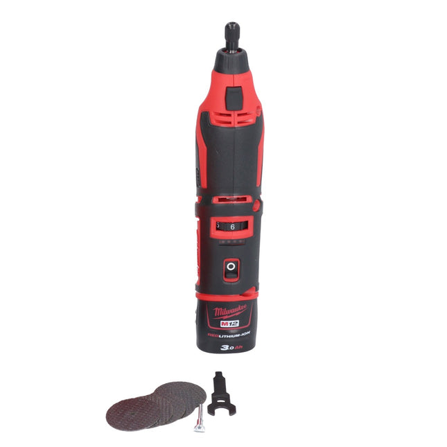 Outil rotatif à batterie Milwaukee C12 RT-301 12 V + 1x batterie 3,0 Ah - sans chargeur