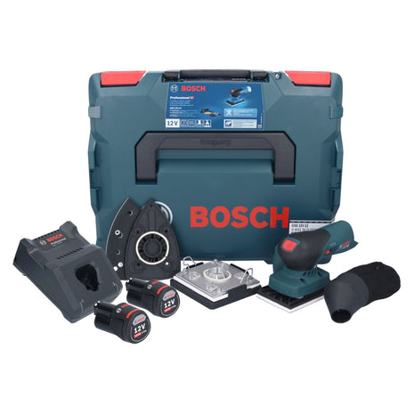 Bosch GSS 12V-13 Professional Akku Schwingschleifer 12 V + 2x Akku 3,0 Ah + Ladegerät + L-BOXX - Toolbrothers