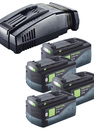 Festool Energie Set 4x BP 18 Li 5,0 ASI EU Akkupack 18 V 5,0 Ah ( 4x 577660 ) + SCA 16 Schnellladegerät 10,8 V - 18 V ( 576953 ) - Toolbrothers