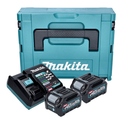 Kit source d'alimentation Makita (191V07-0) 2x batterie BL 4020 40 V max. 2,0 Ah XGT + chargeur DC 40 RA + Makpac.