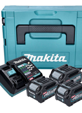 Kit source d'alimentation Makita 3x batterie BL 4020 40 V max. 2,0 Ah XGT + chargeur DC 40 RA + Makpac