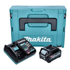 Kit source d'alimentation Makita 1x batterie BL 4025 40 V max. 2,5 Ah XGT + chargeur DC 40 RA + Makpac