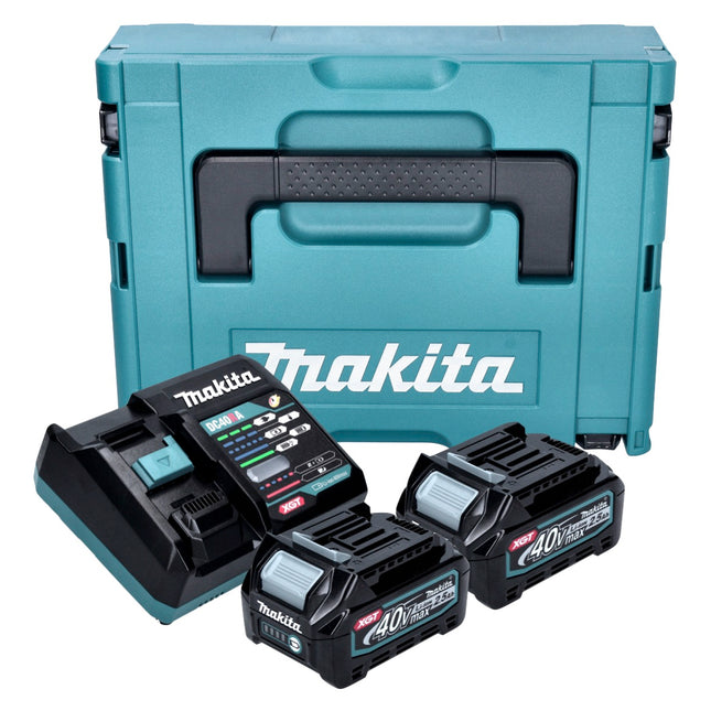 Makita Power Source Kit ( 191J81-6 ) 2x BL 4025 batterie 40 V max. 2,5 Ah XGT + DC 40 RA chargeur + Makpac