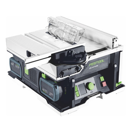 Festool CSC SYS 50 EBI-Set Scie circulaire sur table sans fil 36 V ( 2x 18 V ) ( 577379 ) 168 mm Brushless + support + 2x batterie 5,0 Ah + chargeur + Systainer