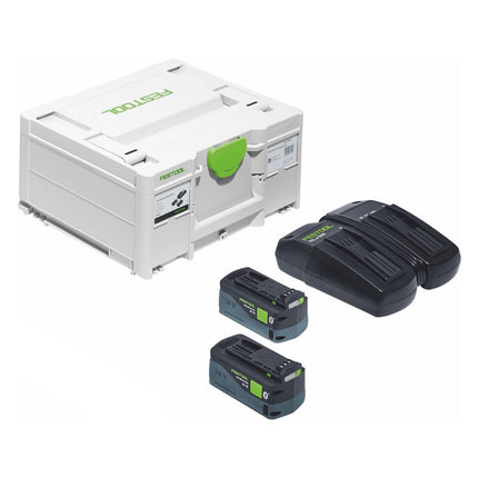 Festool CSC SYS 50 EBI-Set Scie circulaire sur table sans fil 36 V ( 2x 18 V ) ( 577379 ) 168 mm Brushless + support + 2x batterie 5,0 Ah + chargeur + Systainer