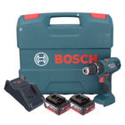Perceuse à percussion sans fil Bosch GSB 18V-21 18 V 55 Nm + 2x batteries 3,0 Ah + chargeur + mallette en L