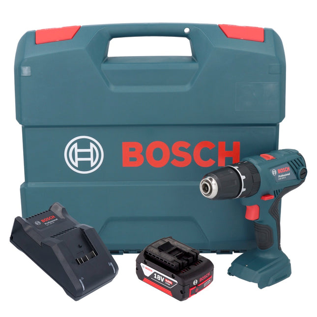 Bosch GSB 18V-21 Perceuse-visseuse à percussion sans fil 18 V 55 Nm + 1x batterie 4,0 Ah + chargeur + L-Case