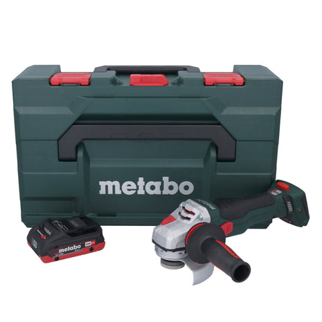 Metabo WB 18 LTX BL 15-125 Amoladora angular de batería Quick 18 V 125 mm sin escobillas + 1x batería 4,0 Ah + metaBOX - sin cargador