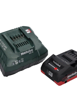 Metabo WB 18 LTX BL 15-125 Amoladora angular de batería Quick 18 V 125 mm sin escobillas + 1x batería 4,0 Ah + cargador + metaBOX