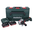 Metabo WB 18 LTX BL 15-125 Amoladora angular de batería Quick 18 V 125 mm sin escobillas + 2x batería 4,0 Ah + cargador + metaBOX