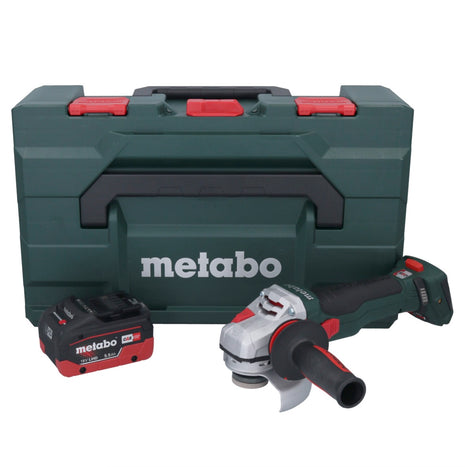 Metabo WB 18 LTX BL 15-125 Quick Meuleuse d'angle sans fil 18 V 125 mm Brushless + 1x batterie 5,5 Ah + metaBOX - sans chargeur