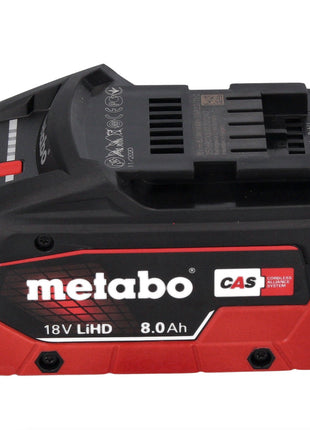 Metabo WB 18 LTX BL 15-125 Amoladora angular de batería Quick 18 V 125 mm sin escobillas + 1x batería 8,0 Ah + metaBOX - sin cargador