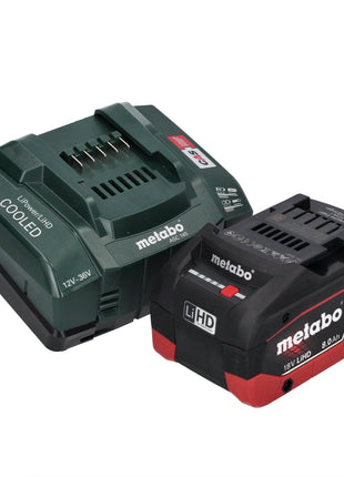 Metabo WB 18 LTX BL 15-125 Quick Meuleuse d'angle sans fil 18 V 125 mm Brushless + 1x batterie 8,0 Ah + chargeur + metaBOX