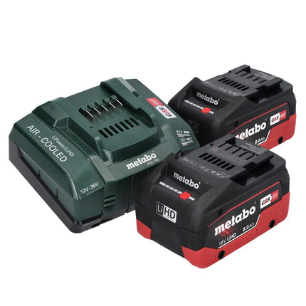 Metabo WB 18 LTX BL 15-125 Quick Meuleuse d'angle sans fil 18 V 125 mm Brushless + 2x batterie 8,0 Ah + chargeur + metaBOX