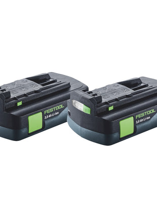 Festool Akku Set 2x BP 18 Li 3,0 C Akku 18 V 3,0 Ah / 3000 mAh Li-Ion ( 2x 577658 ) mit Ladestandanzeige - Toolbrothers