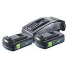 Festool Energie Set 2x BP 18 Li 3,0 C Akku 18 V 3,0 Ah / 3000 mAh Li-Ion ( 2x 577658 ) + TCL 6 Ladegerät ( 201135 ) - Toolbrothers