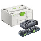 Festool Energie Set 2x BP 18 Li 3,0 C Akku 18 V 3,0 Ah / 3000 mAh Li-Ion ( 2x 577658 ) + TCL 6 Ladegerät ( 201135 ) + Systainer - Toolbrothers