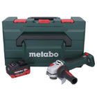 Metabo WPB 18 LT BL 11-125 Quick Akku Winkelschleifer 18 V 125 mm Brushless + 1x Akku 8,0 Ah + metaBOX - ohne Ladegerät - Toolbrothers